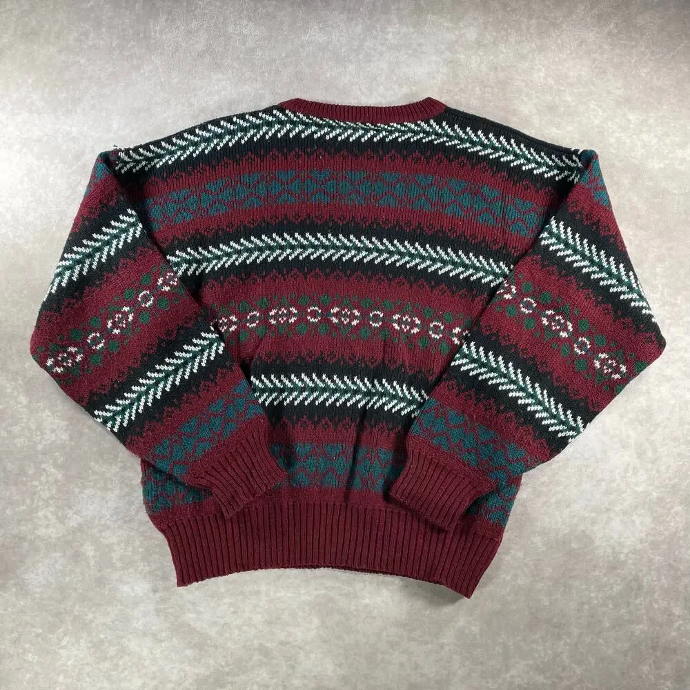 80’s Windridge Multicolor Multipatterned Acrylic Cozy Knit Sweater